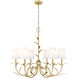 Aslin 6 Light 31 inch Gold Leaf Chandelier Ceiling Light