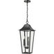 Gannon 3 Light 10 inch Black Outdoor Chain Mount Ceiling Fixture in G9