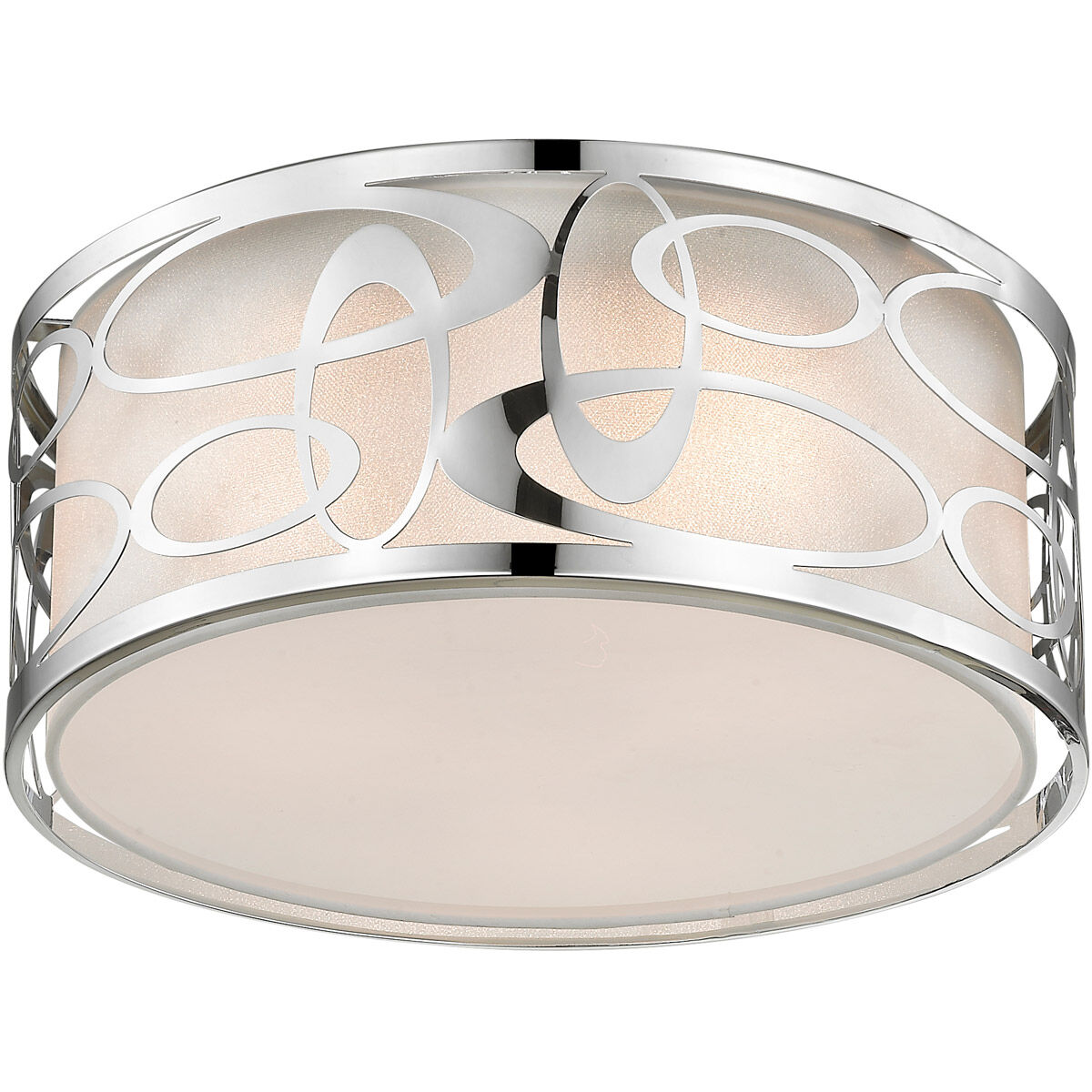 Opal 3 Light 14 inch Chrome Flush Mount Ceiling Light