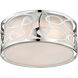 Opal 3 Light 14 inch Chrome Flush Mount Ceiling Light