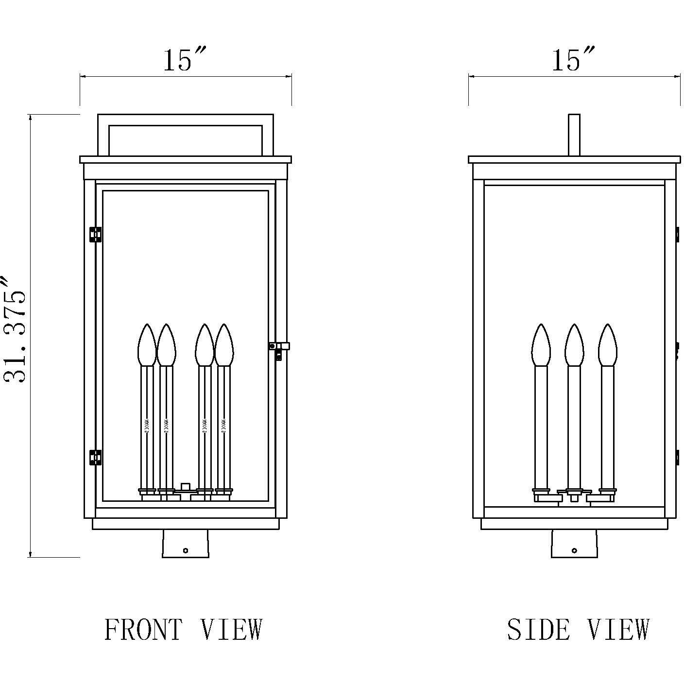 Hartwell 6 Light 31.5 inch Sand Black Outdoor Post Mount Fixture