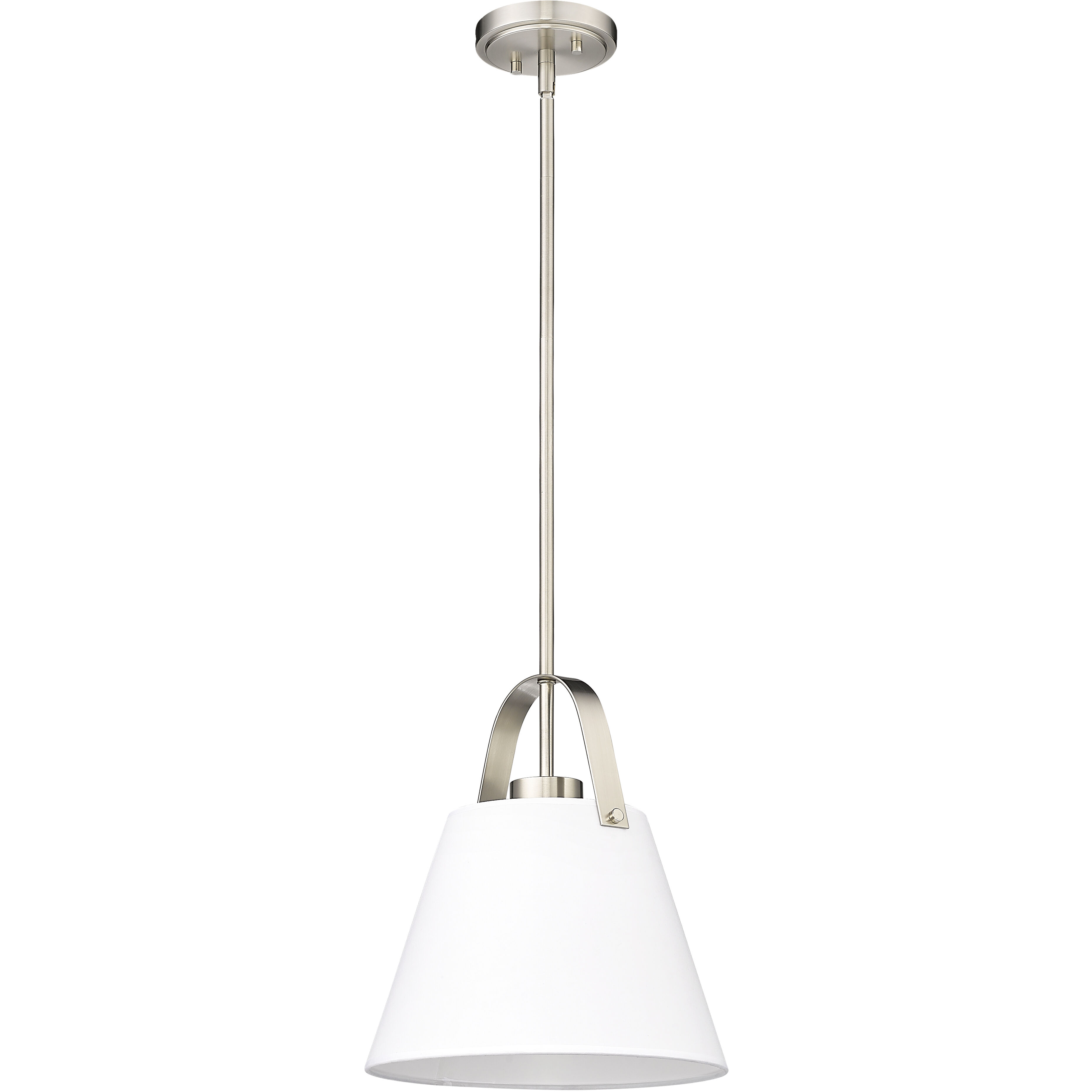 Z-Studio 1 Light 12.5 inch Brushed Nickel Pendant Ceiling Light