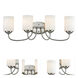 Cardinal 4 Light 27 inch Brushed Nickel Vanity Wall Light