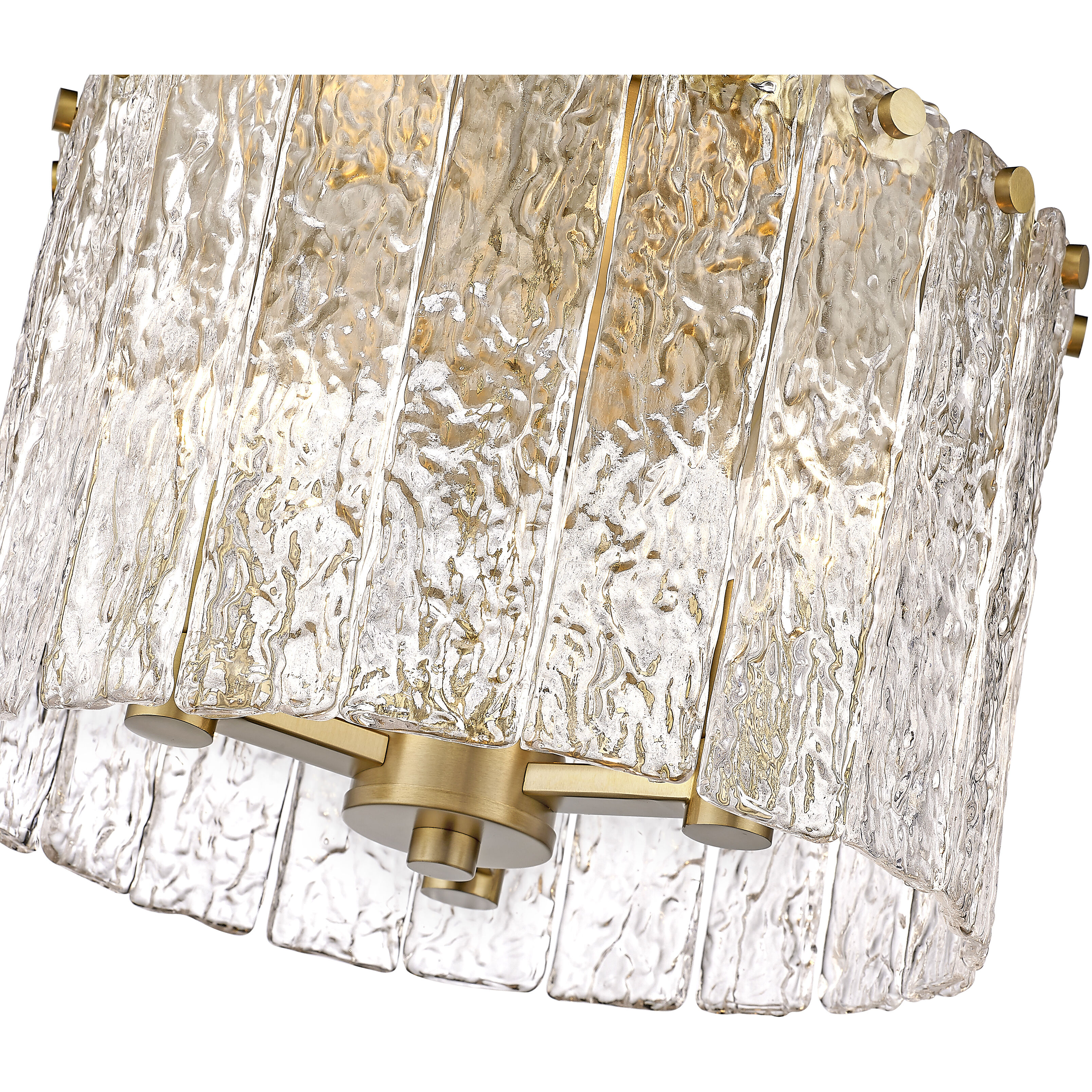 Glacier 3 Light 12.5 inch Modern Gold Flush Mount Ceiling Light