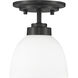 Ashton 1 Light 6 inch Matte Black Flush Mount Ceiling Light in 2