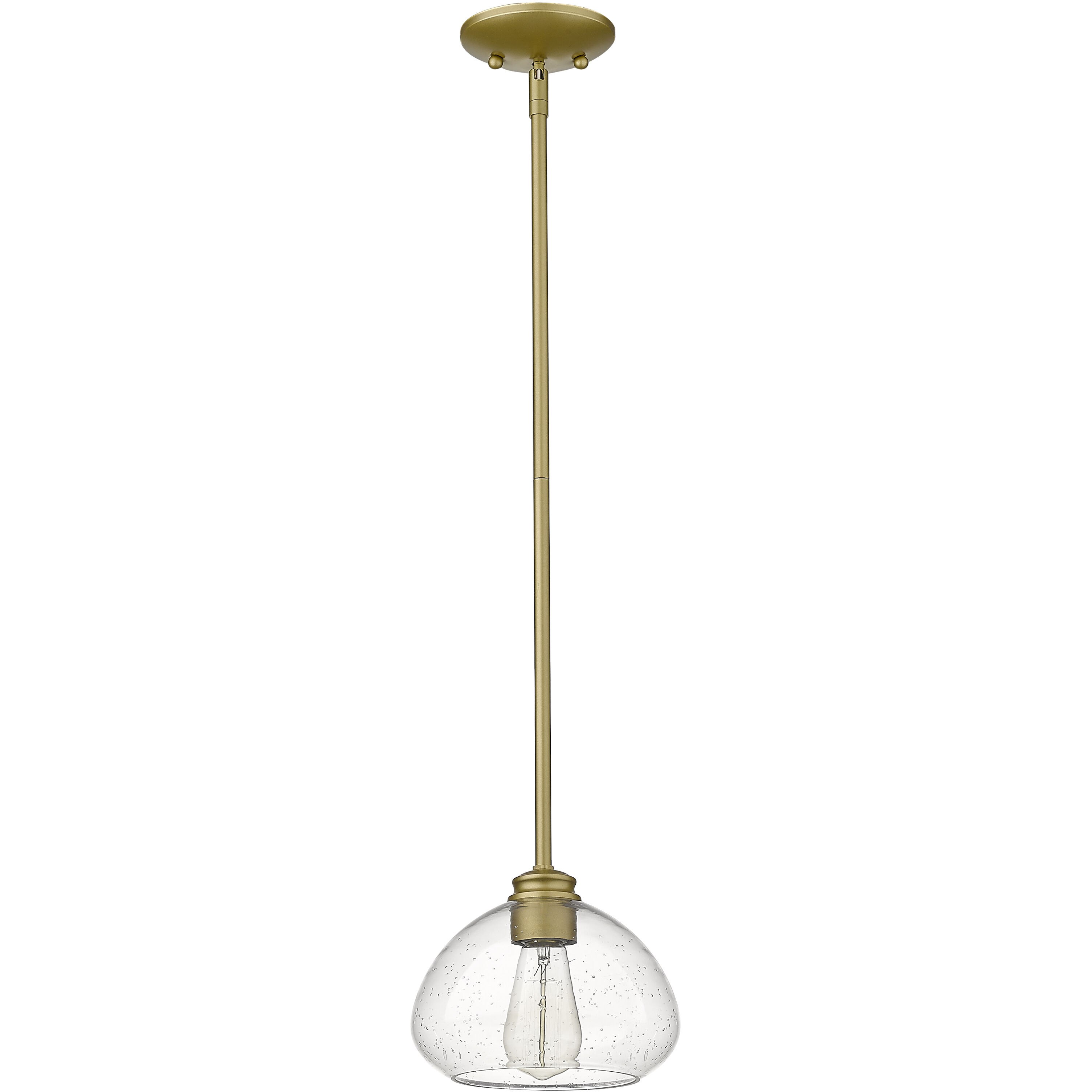 Amon 1 Light 8 inch Satin Gold Pendant Ceiling Light