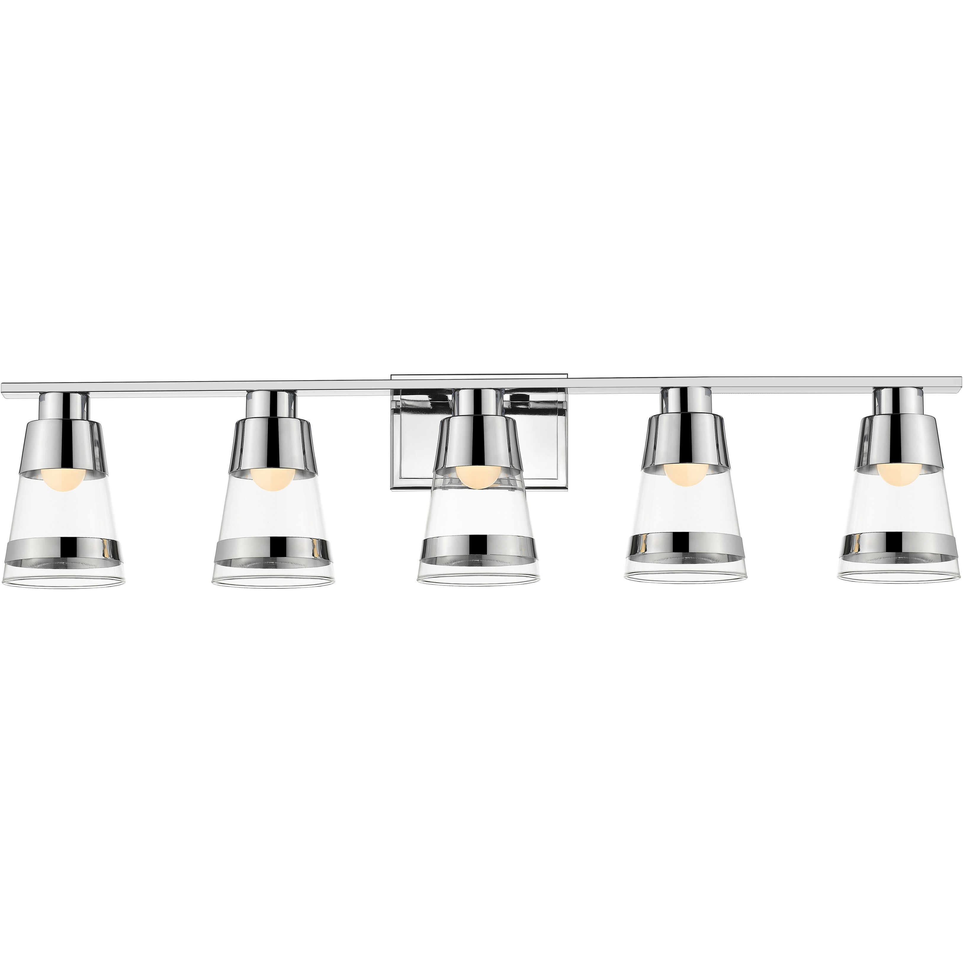 Ethos LED 40 inch Chrome Vanity Wall Light in Clear Glass