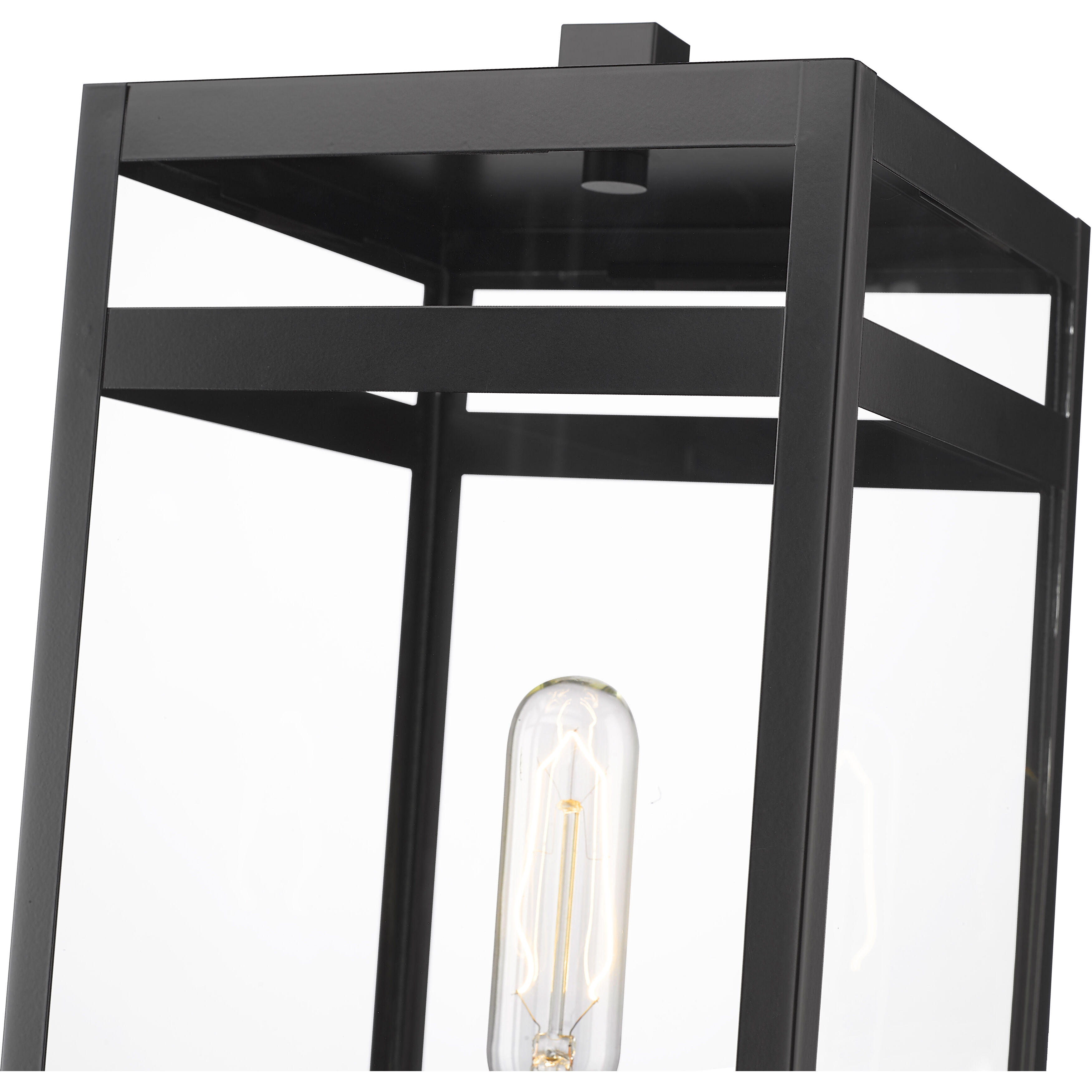 Nuri 1 Light 19.5 inch Black Outdoor Pier Mounted Fixture