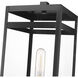 Nuri 1 Light 19.5 inch Black Outdoor Pier Mounted Fixture