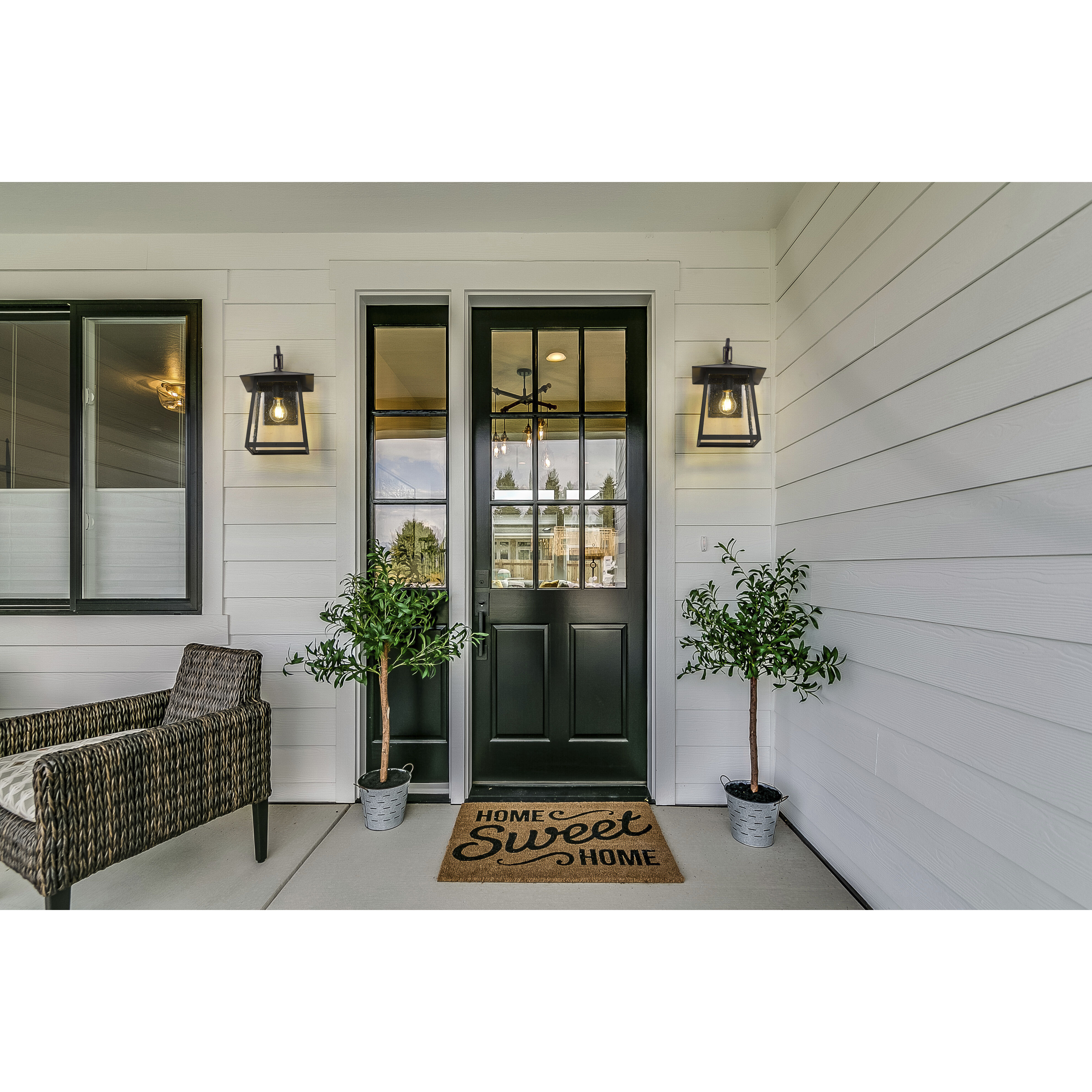 Rainer Outdoor Wall Light in Black, G9