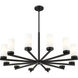 Danica 12 Light 39 inch Matte Black Chandelier Ceiling Light