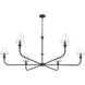 Tova 6 Light 65.75 inch Matte Black Chandelier Ceiling Light