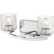 Zaid 2 Light 16 inch Chrome Vanity Wall Light