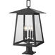 Rainer 5 Light 29.5 inch Black Outdoor Pier Mounted Fixture in G9