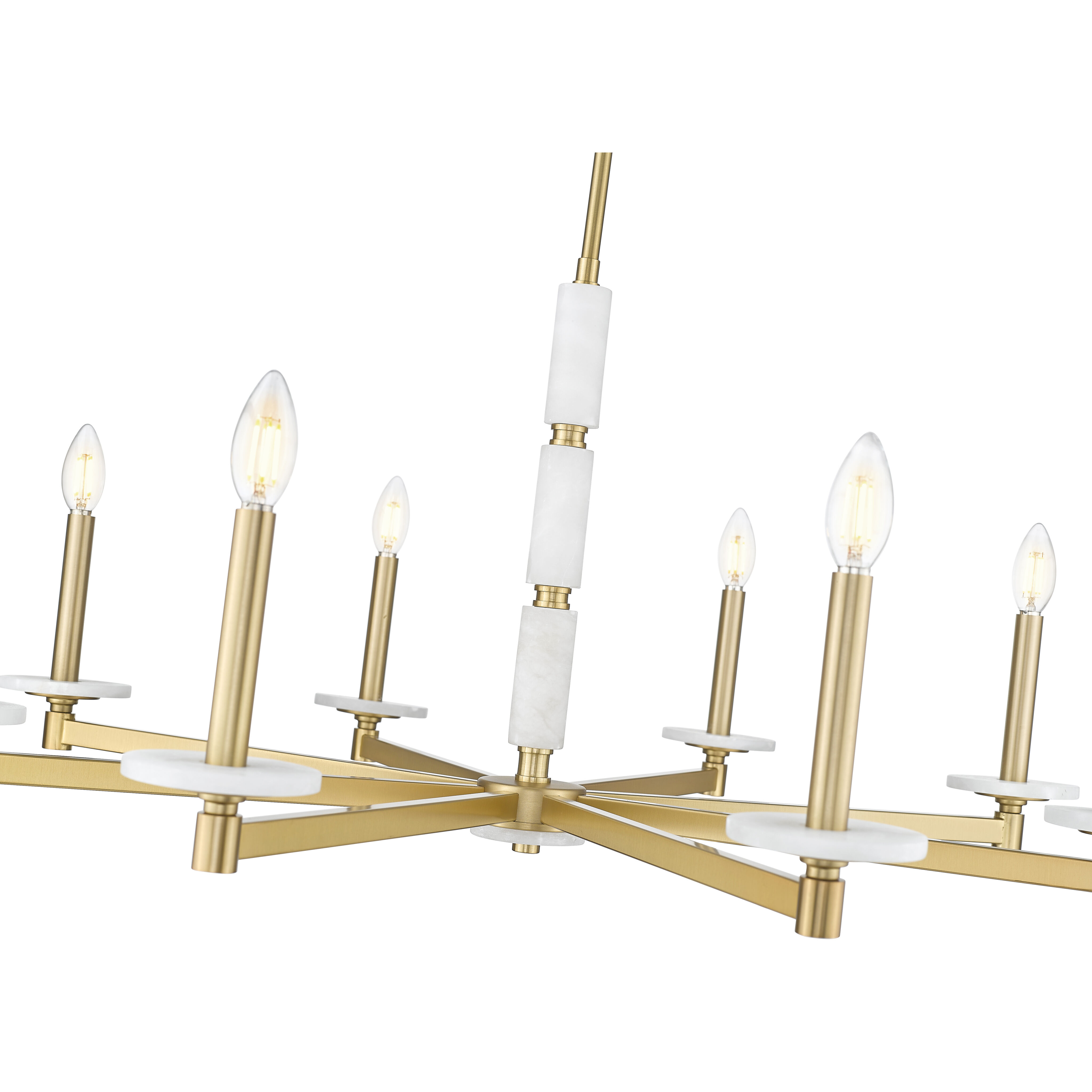 Kaden 8 Light 36.5 inch Modern Gold Chandelier Ceiling Light