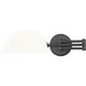 Breton 1 Light 28 inch Matte Black Wall Sconce Wall Light
