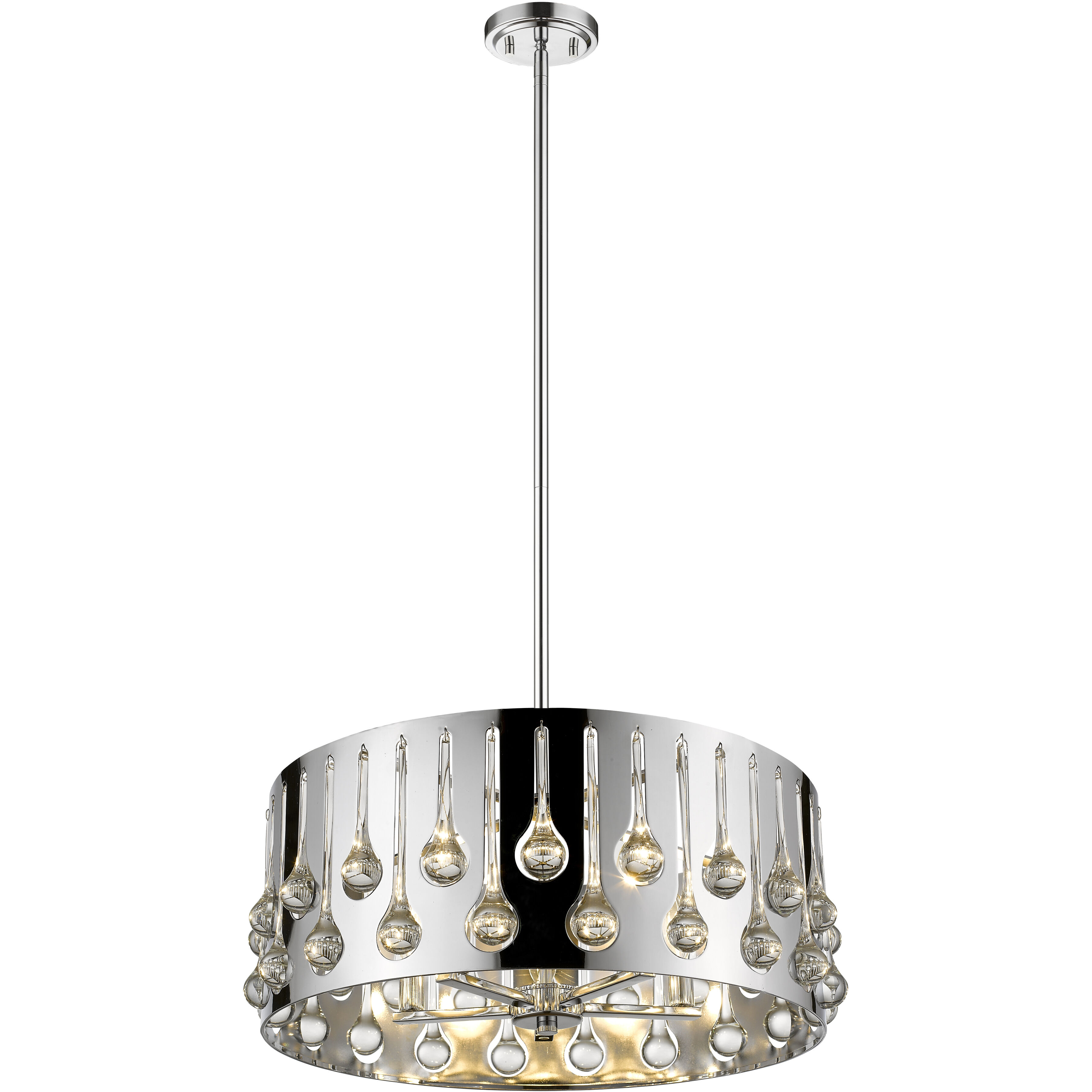 Oberon 5 Light 21 inch Chrome Pendant Ceiling Light