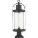 Roundhouse 1 Light 27 inch Black Outdoor Pier Mounted Fixture