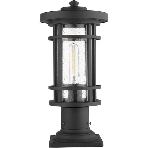 Jordan 1 Light 16.75 inch Black Outdoor Pier Mounted Fixture
