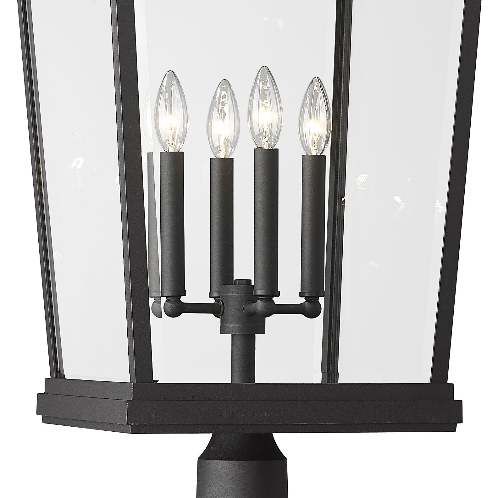 Beacon 4 Light 113.25 inch Black Outdoor Post Mounted Fixture