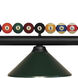 Shark 3 Light 58 inch Matte Black Billiard Ceiling Light in Dark Green Steel