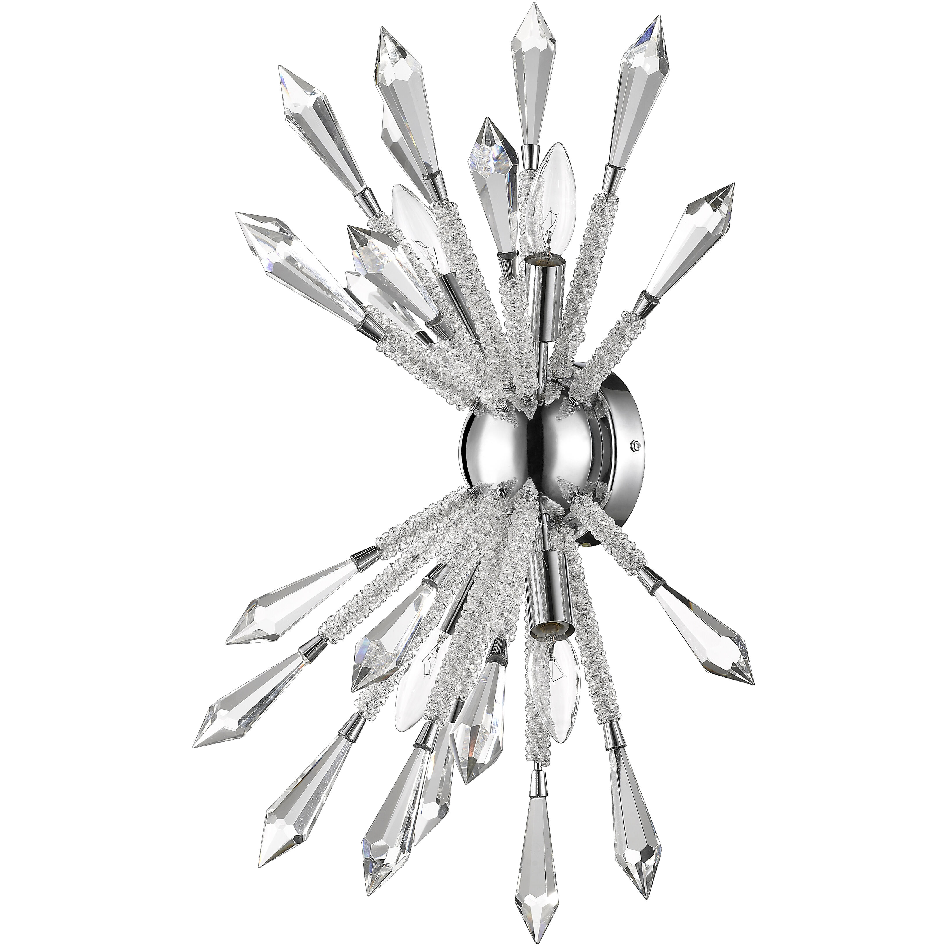 Soleia 4 Light 9.63 inch Chrome Wall Sconce Wall Light in 7.2