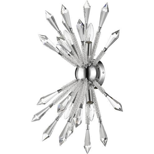 Soleia 4 Light 9.63 inch Chrome Wall Sconce Wall Light in 7.2