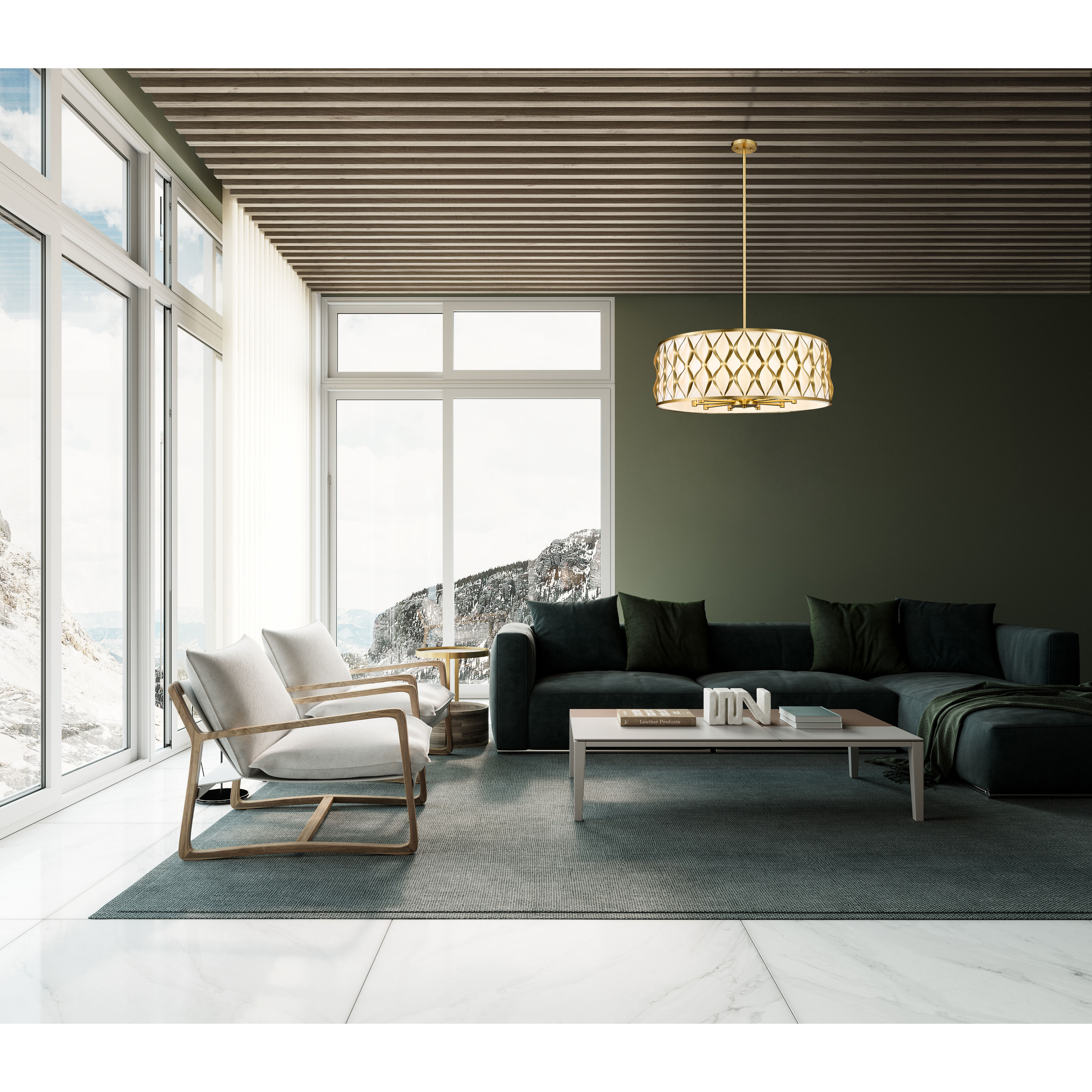 Harden 10 Light 32 inch Modern Gold Pendant Ceiling Light