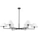 Leila 6 Light 63 inch Matte Black Chandelier Ceiling Light