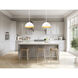 Vega 1 Light 16 inch Matte White Pendant Ceiling Light