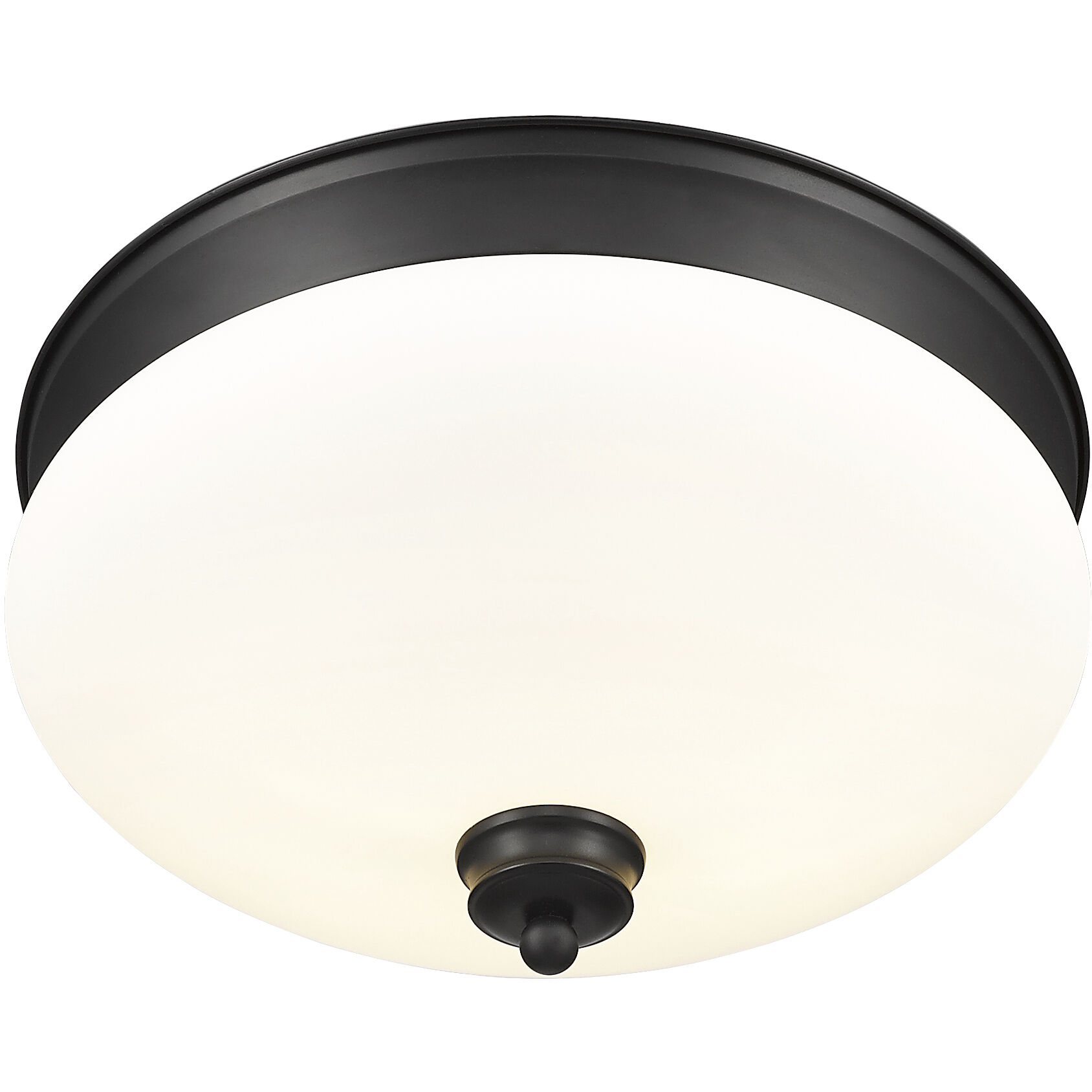 Amon 2 Light 13 inch Matte Black Flush Mount Ceiling Light