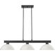 Cobalt 3 Light 46 inch Matte Black Billiard Ceiling Light in Matte Opal Glass