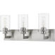 Savannah 3 Light 23 inch Brushed Nickel Vanity Wall Light