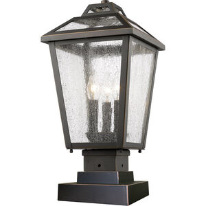 Bayland 3 Light 19 inch Oil Rubbed Bronze Outdoor Pier Mounted Fixture in 6.5