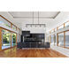 Kraken 10 Light 56 inch Matte Black and Brushed Nickel Linear Chandelier Ceiling Light