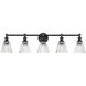Auden 5 Light 39.75 inch Matte Black Bath Vanity Wall Light