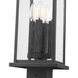 Tiberius 4 Light 118.5 inch Black Outdoor Post Mounted Fixture in Clear Seedy Glass