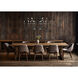 Allistair Linear Chandelier Ceiling Light in Matte Black