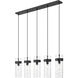 Fontaine Linear Chandelier Ceiling Light in Matte Black