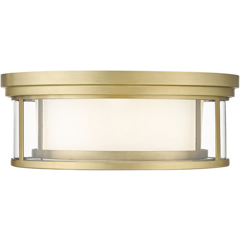 Willow 3 Light 16 inch Olde Brass Flush Mount Ceiling Light in Olde Bronze
