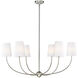 Shannon 6 Light 42 inch Brushed Nickel Chandelier Ceiling Light
