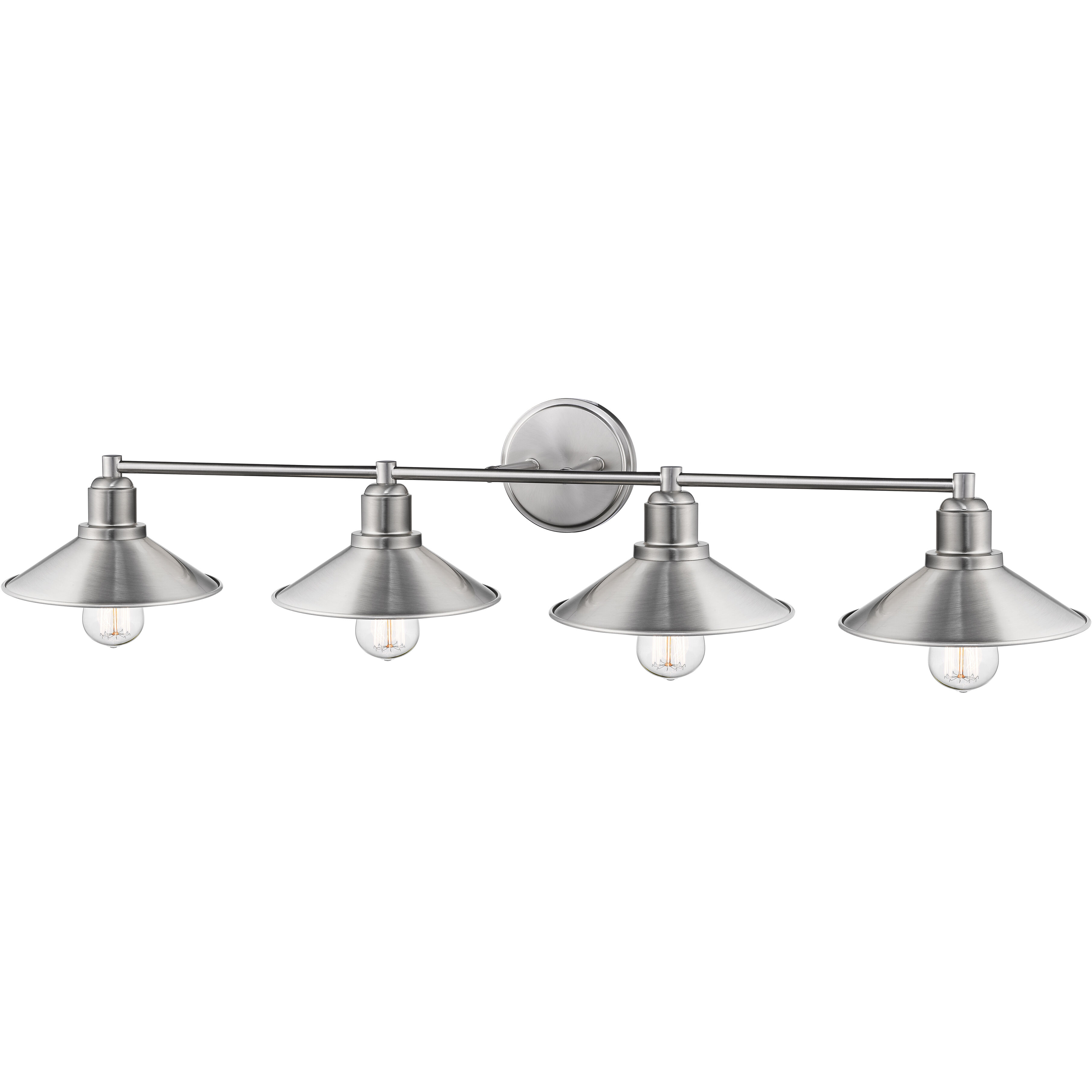 Casa 4 Light 36.5 inch Brushed Nickel Vanity Wall Light in Brushed Nickel Steel
