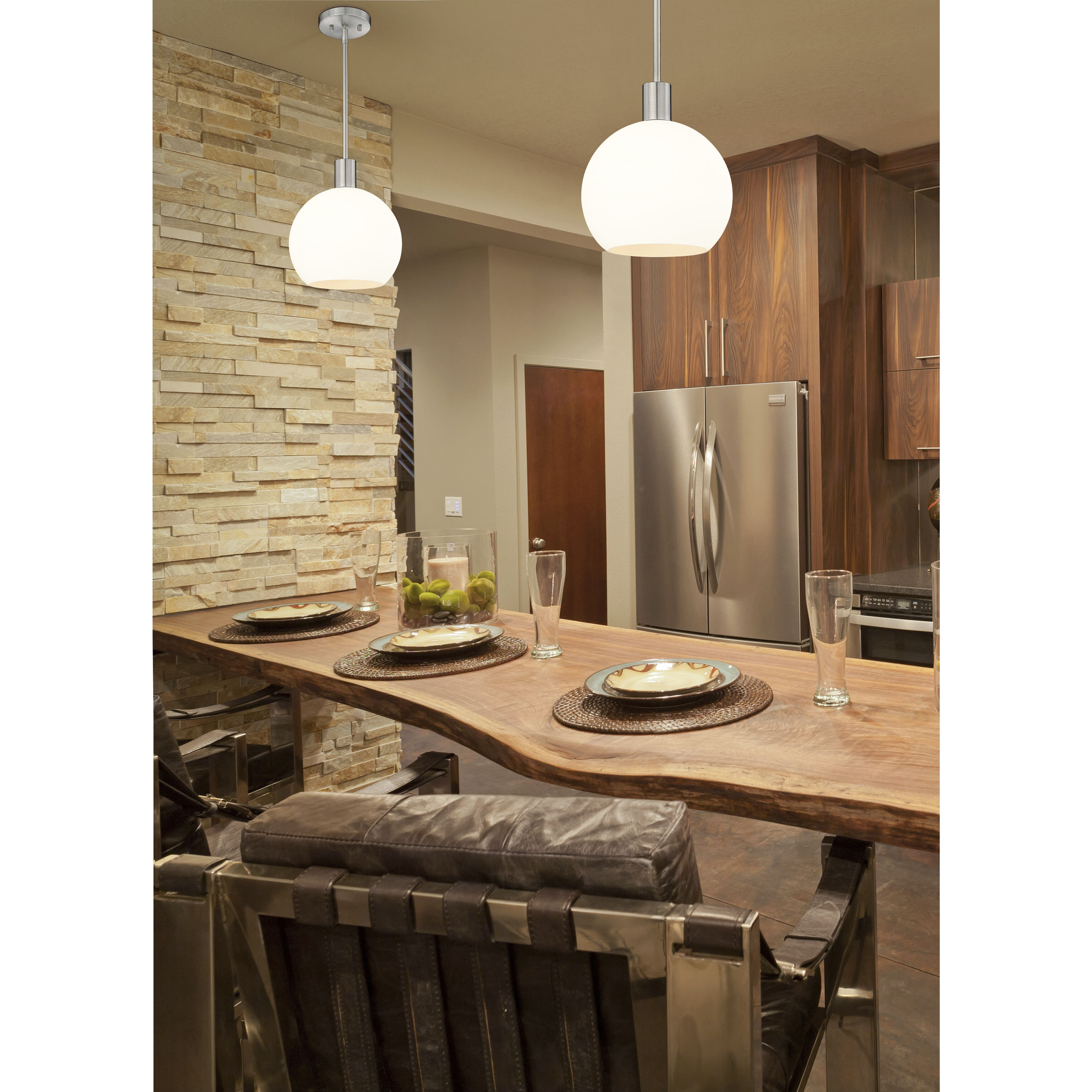 Margo 1 Light 9.75 inch Brushed Nickel Pendant Ceiling Light
