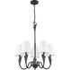Claudelle 5 Light 24 inch Matte Black Chandelier Ceiling Light