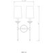 Emily 2 Light 13.75 inch Polished Nickel Wall Sconce Wall Light