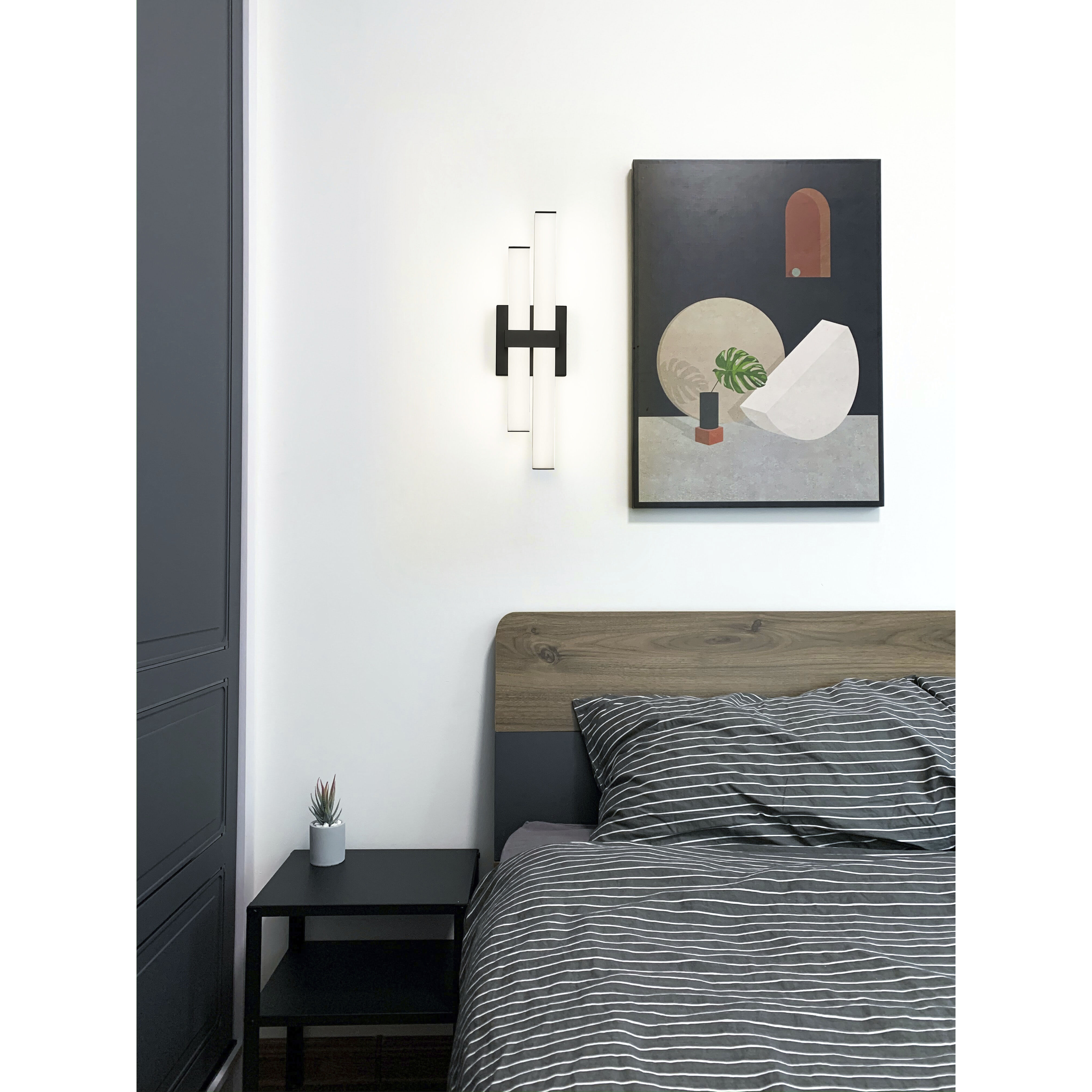 Zane LED 18 inch Matte Black Vanity Wall Light