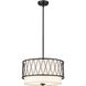 Dalton 3 Light 17 inch Matte Black Pendant Ceiling Light