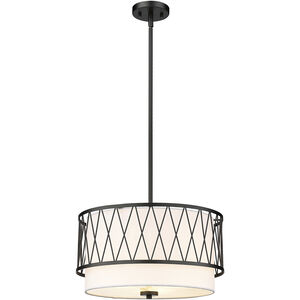 Dalton 3 Light 17 inch Matte Black Pendant Ceiling Light