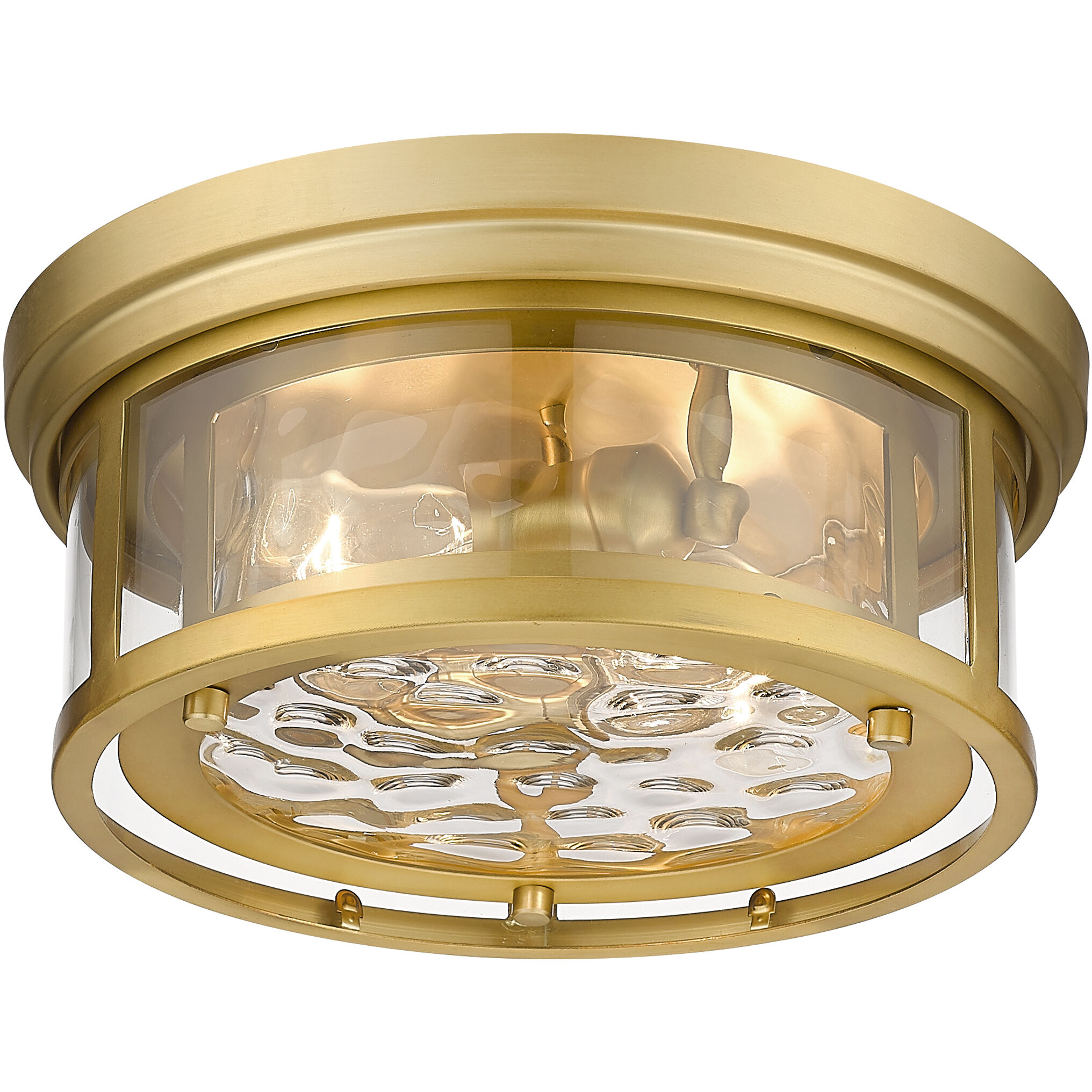 Clarion 2 Light 12 inch Olde Brass Flush Mount Ceiling Light in Oil Rubbed Bronze