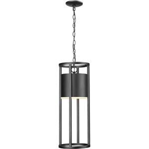 Luca LED 9 inch Black Outdoor Chain Mount Ceiling Fixture